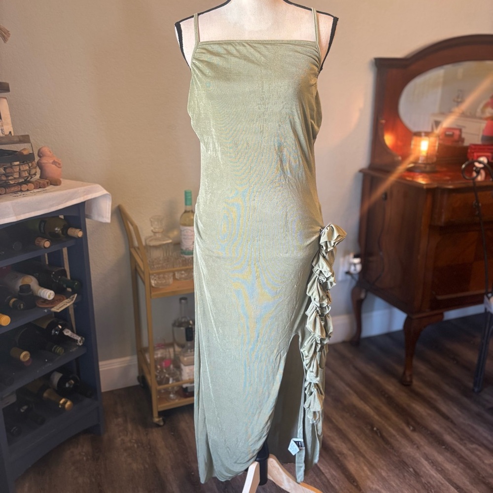 Green Ruffle Dress